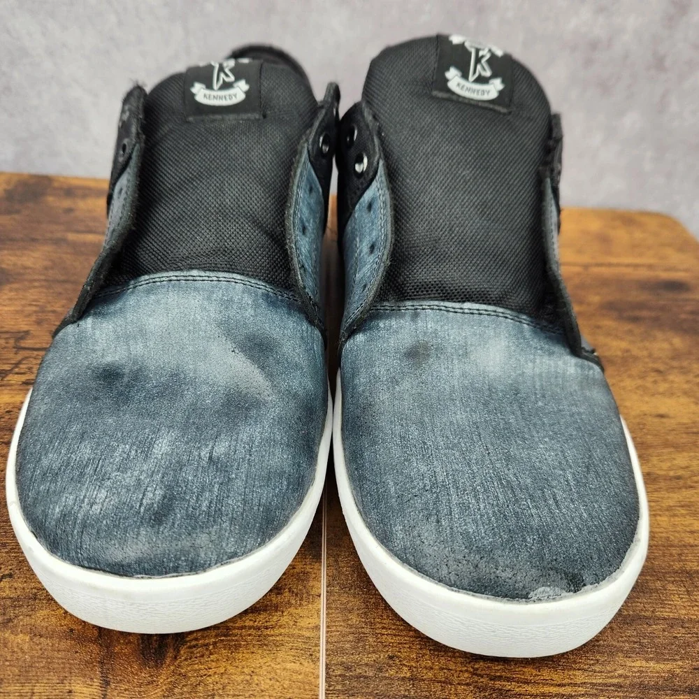Supra Stacks Sneakers Mens 13 Gray Black Terry Kennedy Canvas Skate Sk8 Shoes‎